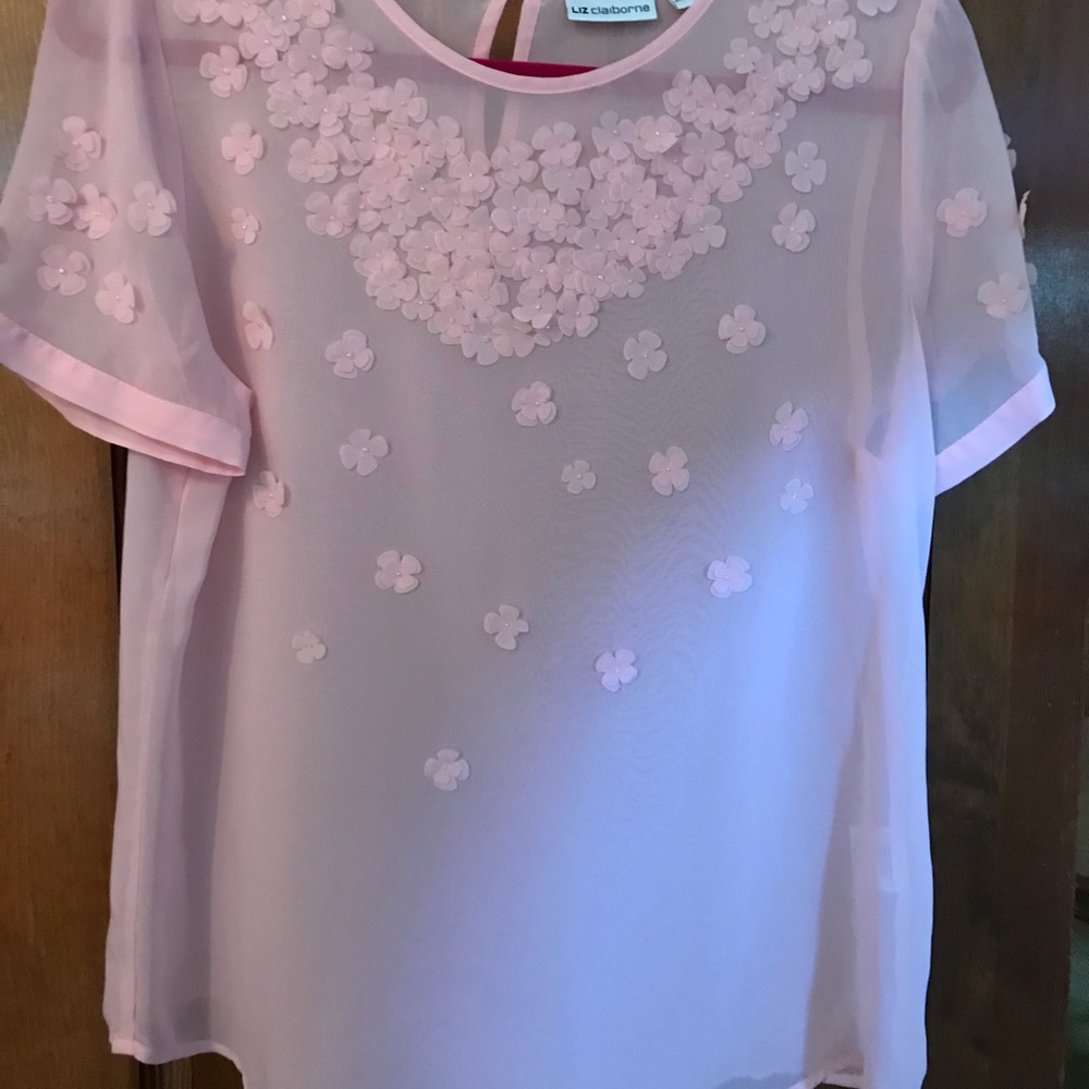 Sheer pink Liz Claiborne top